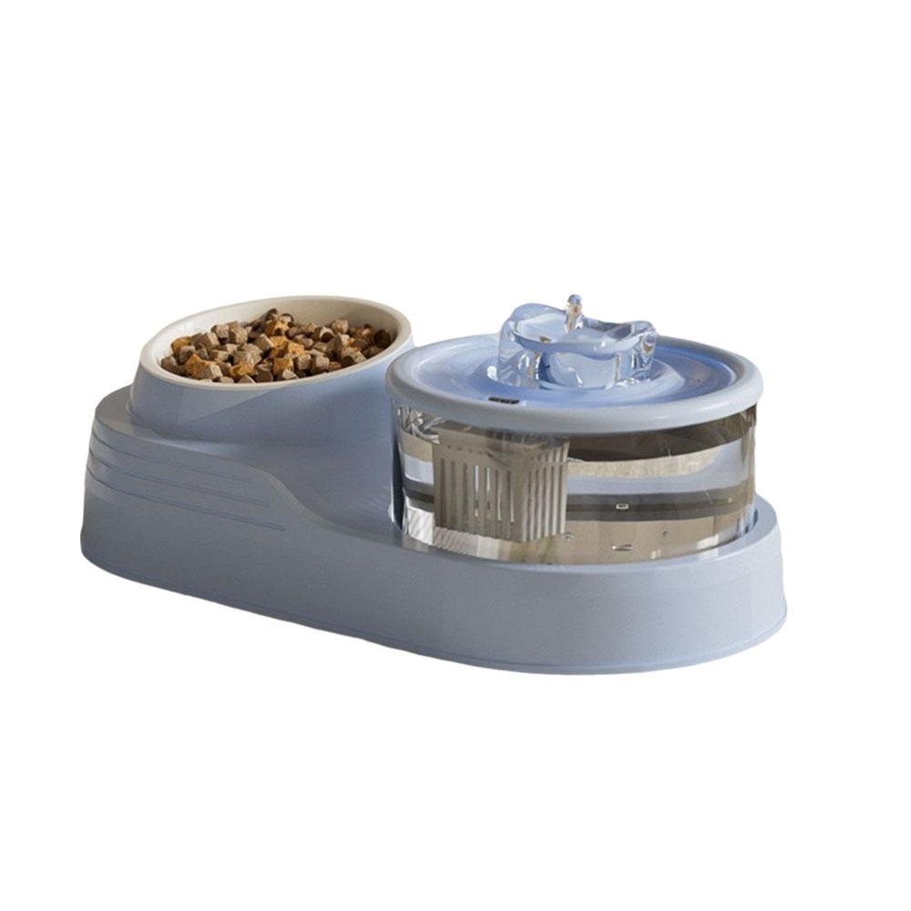 

Mute Cat Drinker Bowl USB Charging Pet Water Dispenser Practical Pet Feeder Cats Dogs синий