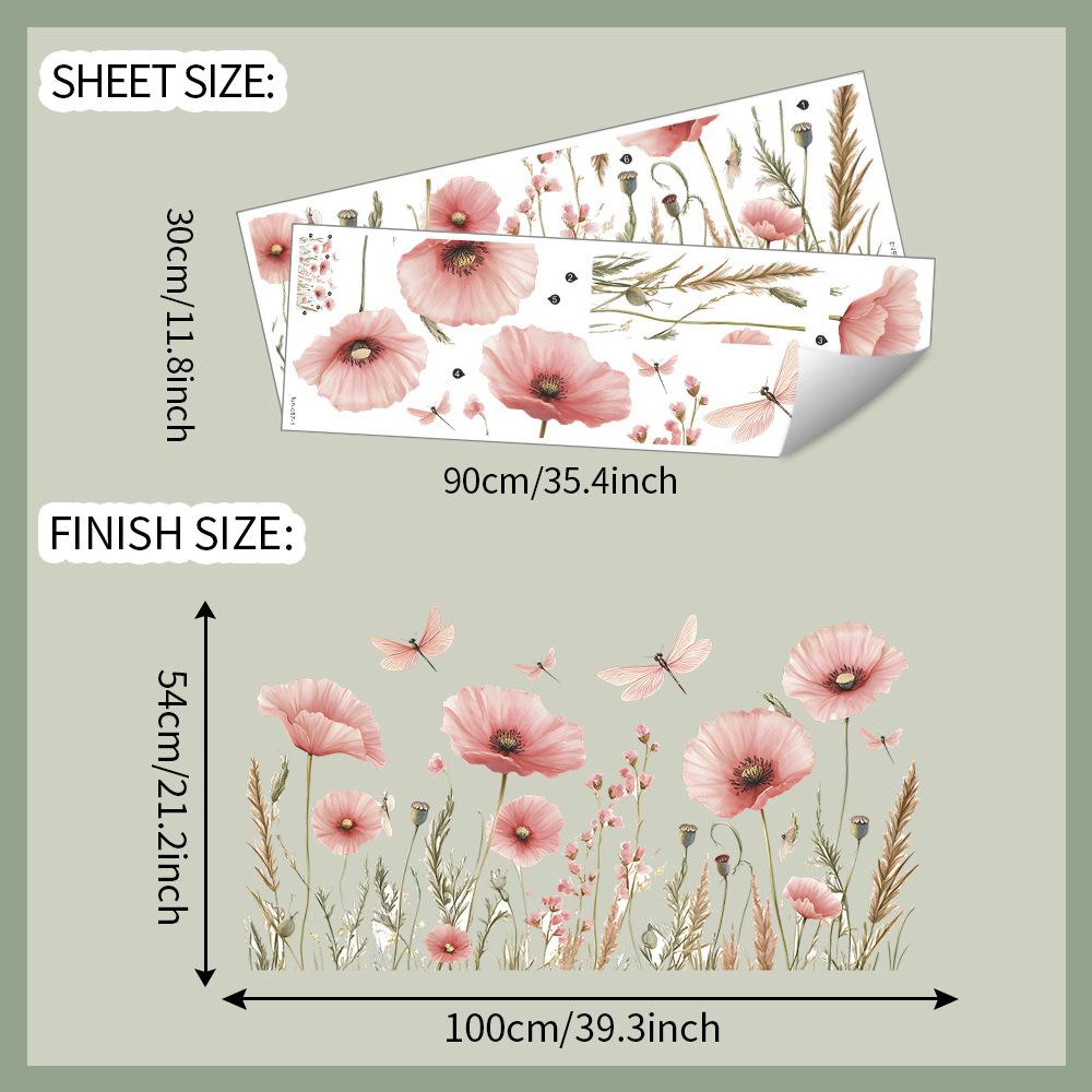 

Акварельные розовые стрекозы Юмэйрен наклейки для украшения спальни, гостиной, прихожей, фоновой стены