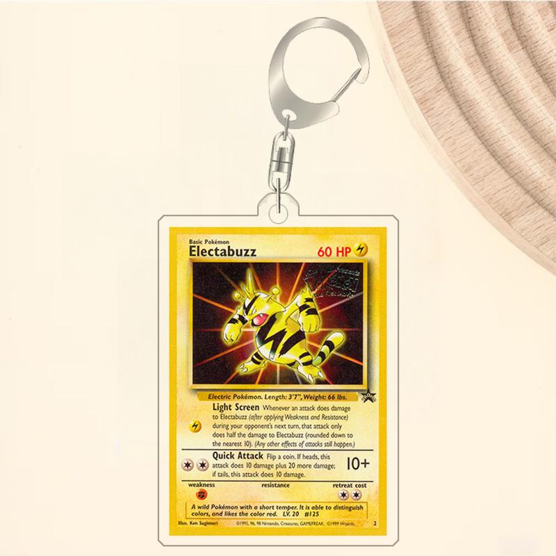 For Pokemon Elf Qikchu Dark Charmeleo Arcanine Beedrill Original Acrylic Selfmade Cartoon Anime Keychain Pendant Toy Gift 5cm