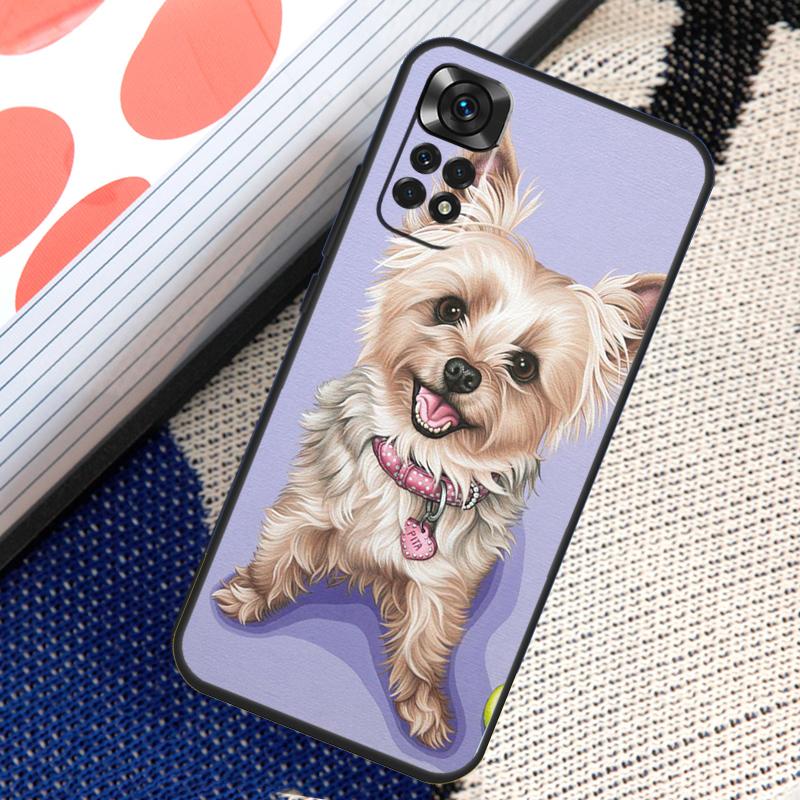 Yorkshire Terrier Hund Hülle Für Xiaomi Redmi Note 10 11 Pro 8 9 12 Pro 11S 10S 9S Redmi 9 10 12C 9C 10C Rückseite