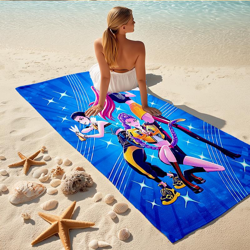 1Pc Starlit Trio Adventure Beach Towel Quick Dry Multiuse For Beach Pool Gym Yoga Home Travel Christmas Halloween Xmas Gift L1452