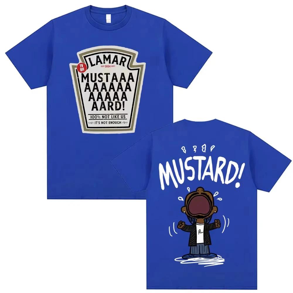 2025 Kendrick Lamar Mustard T Shirts Unisex Harajuku Hip Hop Short Sleeve Popular Music T Shirt Men's Casual Cotton  T-shirt