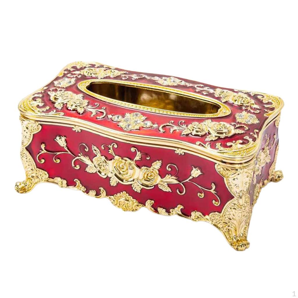 Creative European Square Rectangular Tissue Box Decorative Cover Bathroom Holder Car Office