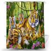 Nordic Wolf Pattern Shower Curtains Animals Tiger Bath Curtain High Quality Waterproof Polyester For Bathroom With 12Pcs Hooks