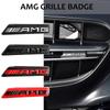 Car Front Grill AMG Badge Emblem Sticker for Mercedes benz W212 W213 W202 W211 W176 W210 W205 Gla Glc Cls Glk Accessories1