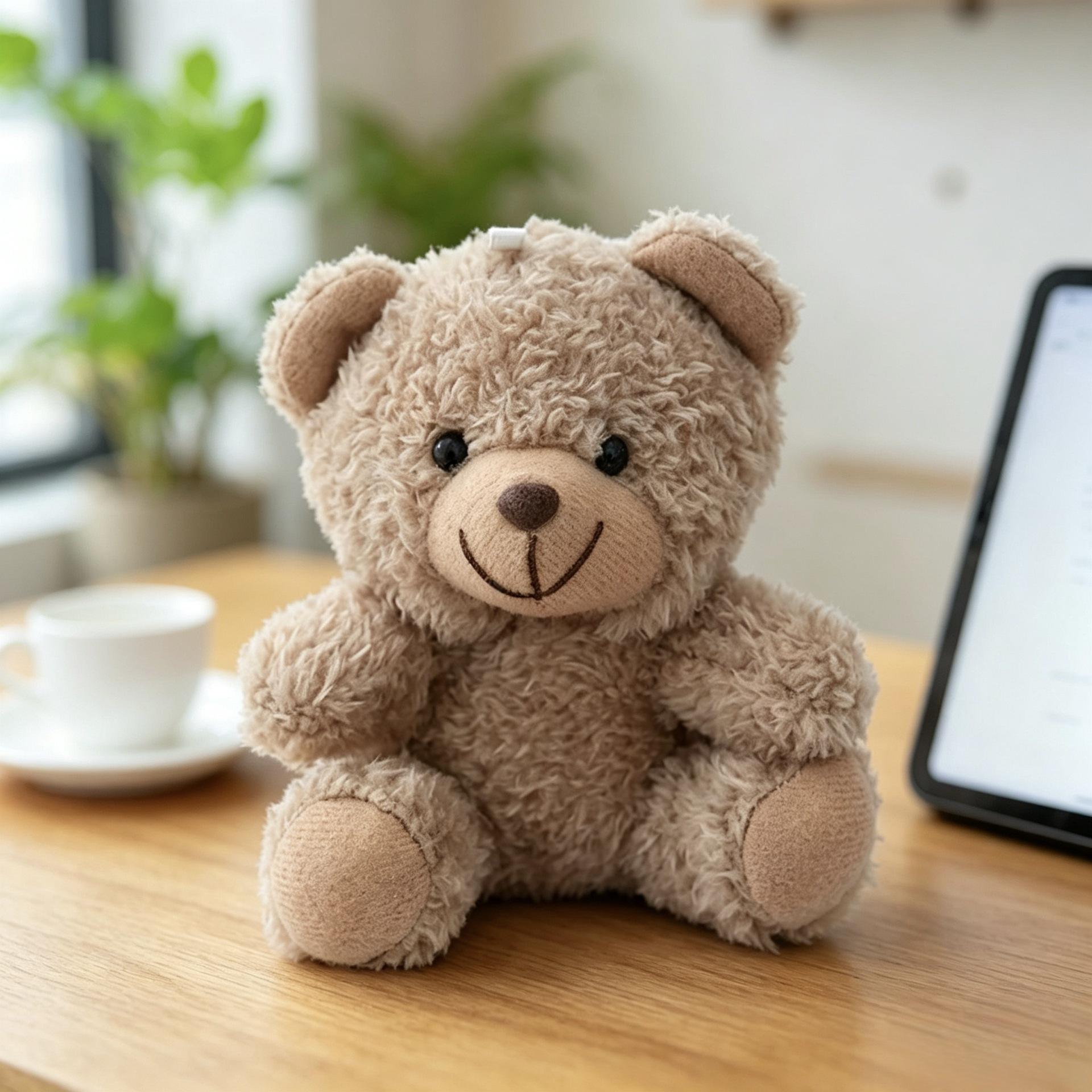 Colorful Teddy Bear Pendant Plush Toy with Souvenir Logo Brown Bear (without hoodie and lanyard)