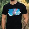 Men's T-Shirt Rabbit In Anime Style Motif Cotton Size XS To 5XL