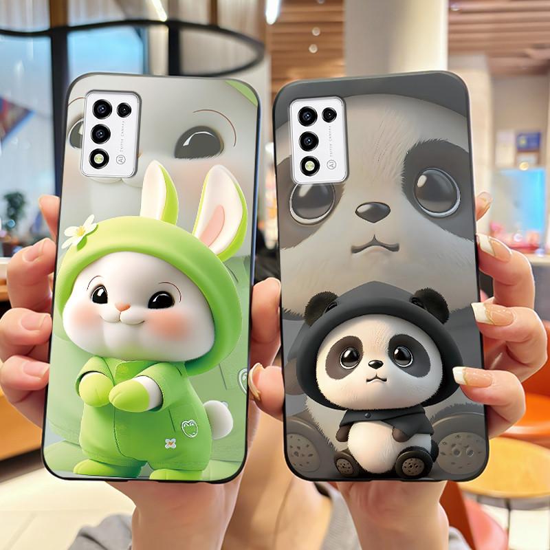 For ZTE Libero 5G III, A202ZT Soft Silicone Black Case For ZTE Libero 5G II, A103ZT Popular Pattern Panda Shockproof Shell