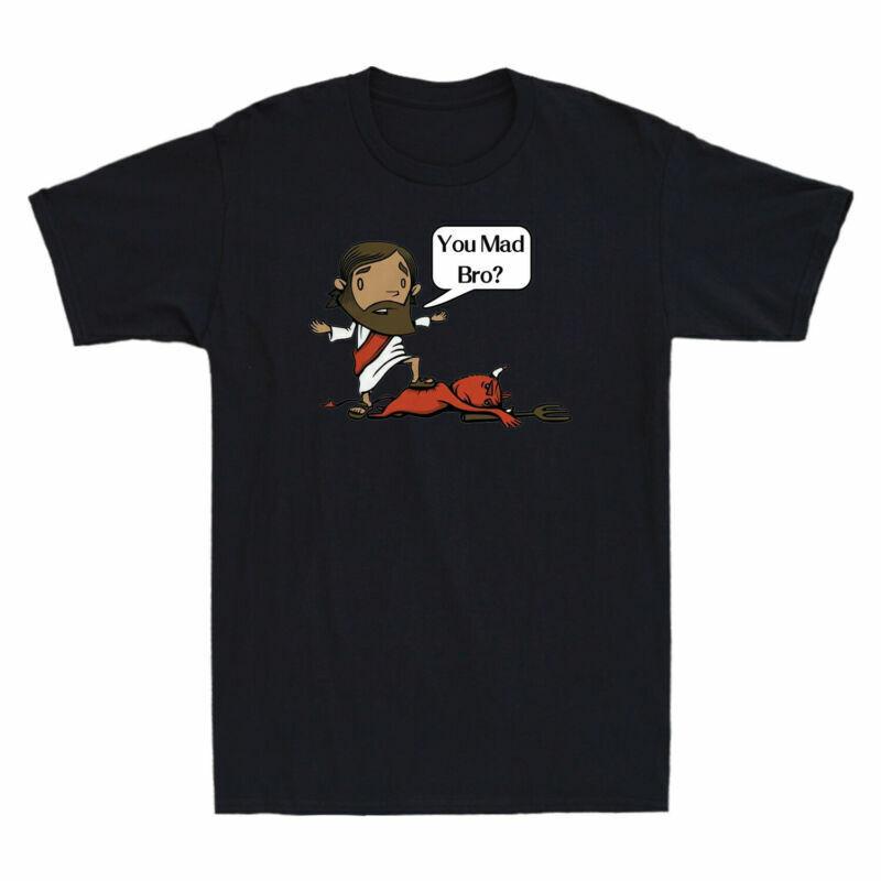 Funny Graphic Gift Mad Tshirt Unisexs Devil Bro Christian Cotton You Retro Jesus S