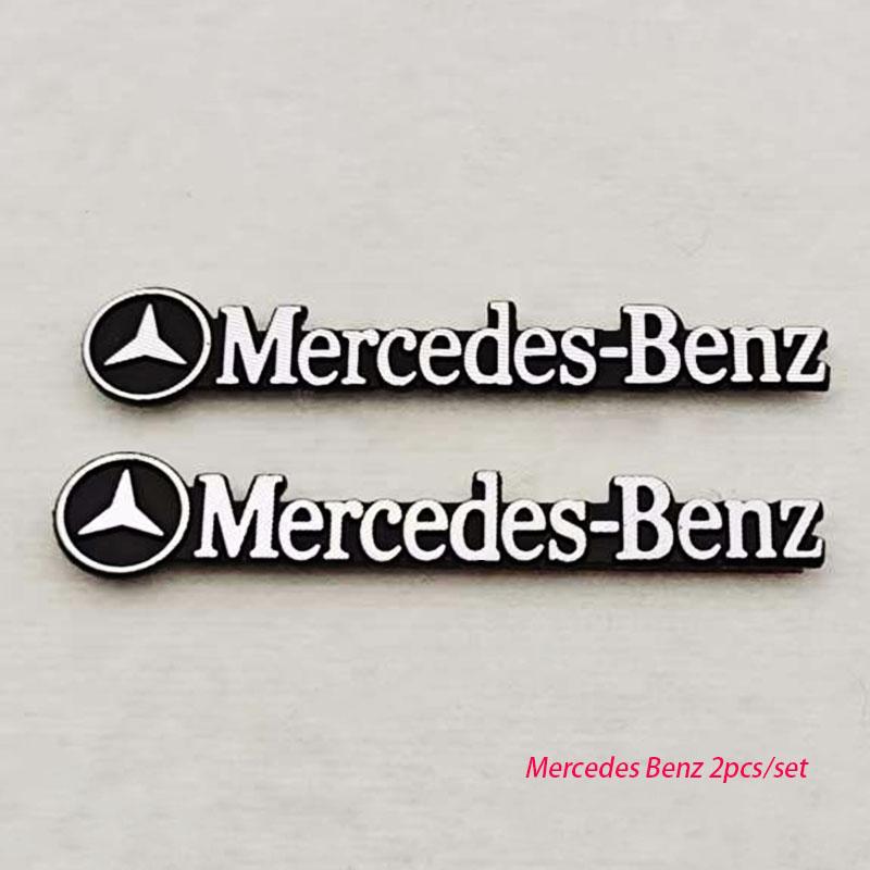 2/4/10pcs ABS Car Audio Decoration Sticker Logo Mercedes Benz And AMG Auto Badge Decal For Mercedes Benz AMG Car Accessories
