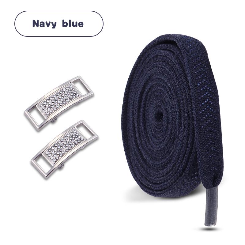 Silver Diamond Lock Shoelaces without ties Flat Shoelace for Shoes accessories Elastic Laces Sneakers Tennis No Tie Shoe laces