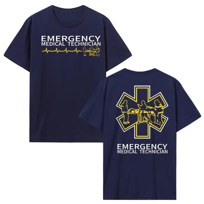 Summer Fashion Cotton Tshirt Unisexs Clothing Casual Tshirt Proud Paramedic EMT Emergency Medical Technician Medic Rescue T Shirt