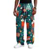 Men's Casual Pants with Christmas Print, Loose Fit Comfortable Streetwear for Holiday Parties