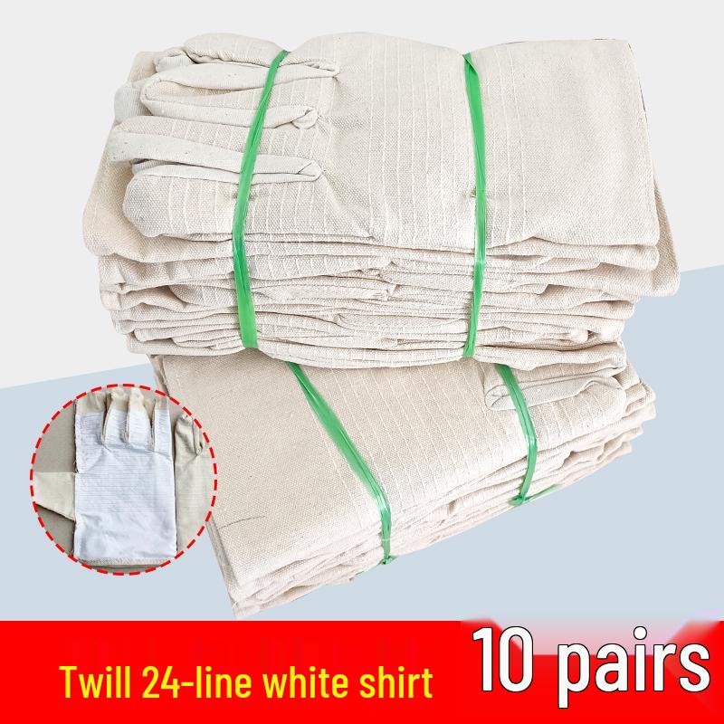 Heavy-Duty Anti-Slip Canvas Work Gloves – Durable, Double-Layer Protection for Construction and Welding