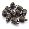 10 pezzi Terminali a Crimpare in Metallo 10x16mm Vintage Fibbia Terminale per Cordino in Pelle con Frange Perline Per Fai da Te Creazione Gioielli Bracciale Collana Forniture