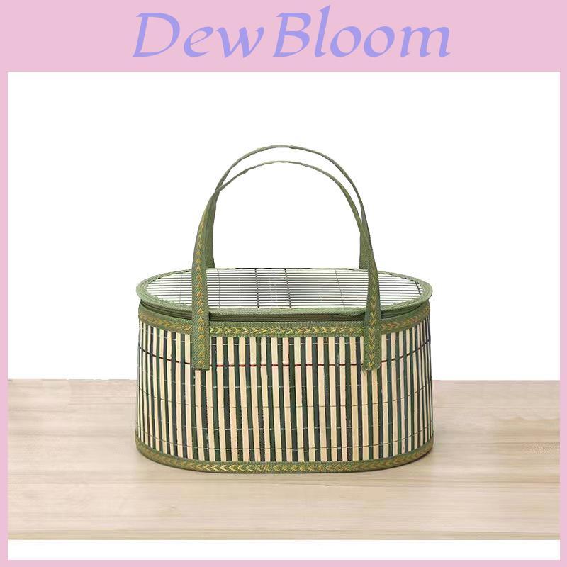 Traditional Bamboo Storage Basket With Handcrafted Design For Kitchen Organization