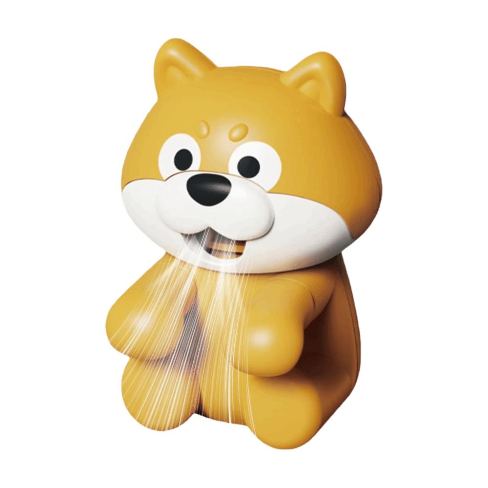 USB Rechargeable Cartoon Puppy Electric Fan Cute Cartoon Design Mini Clip on Fan  Food Cooling