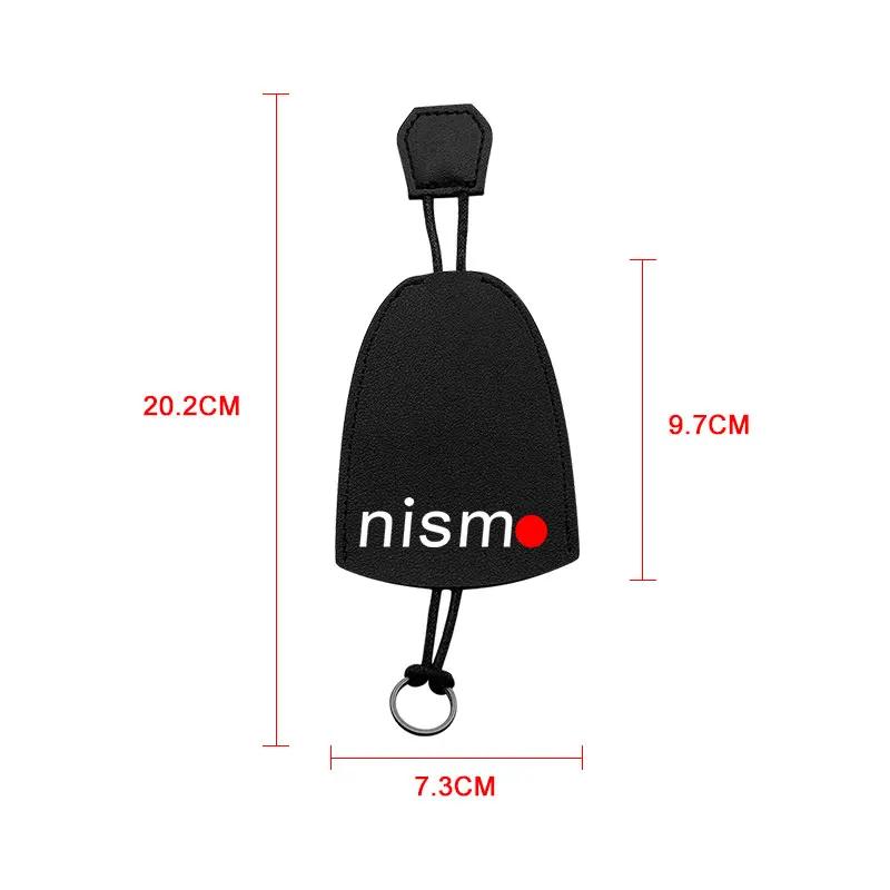 

Leather Car Logo Key Chain Bag styling Keychain For Nissan Nismo Note Armada Pulsar Pathfinder X-Trail Qashqai Car Accessories