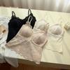 Women Sexy Lace Backless Camisole Bra With Fixed Cup Spring Summer
