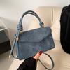 Fashionable Women's New Shoulder Bag Pure Color Handbag Versatile Simple Casual Diagonal Bag Flaps Small Square Bags Shoulder