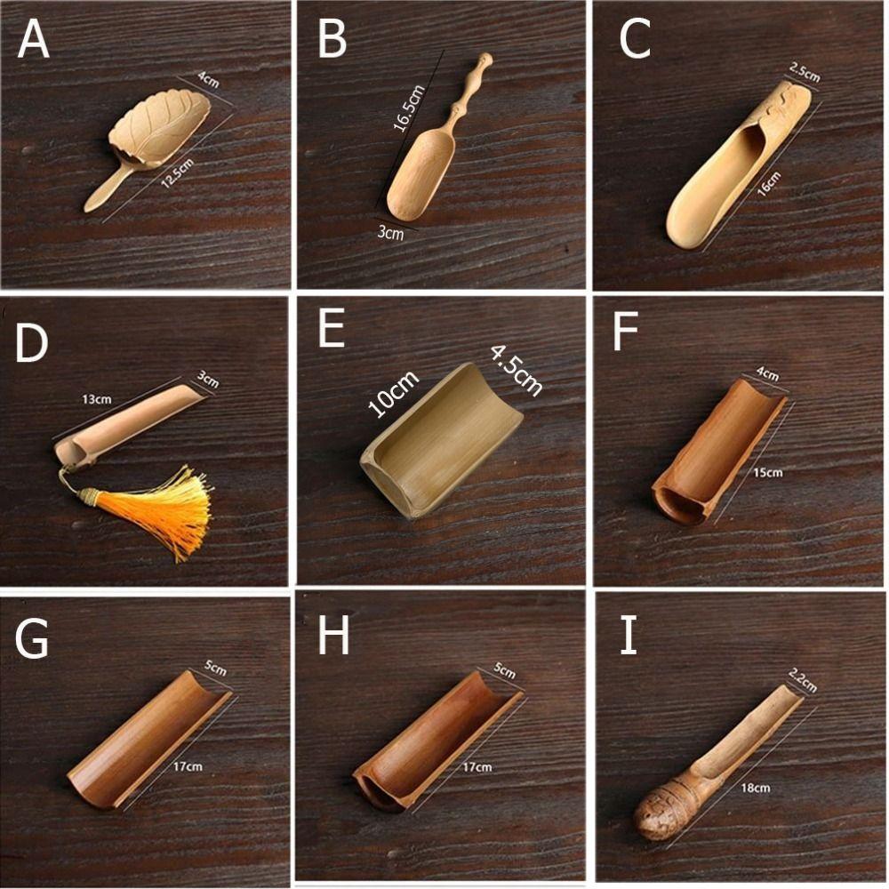 Bamboo High Temperature Resistance Retro Practicality Teaspoon Tea Set Tea Spatula Tea Shovel