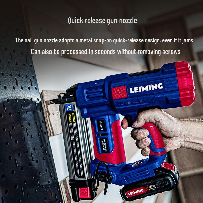 Lei Ming J-150 Electric Brad & Staple Nail Gun for Woodworking