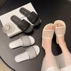 Mesh flat-bottomed cool slippers women's summer wear 2025 new fashion fairy style casual beach shoes soft-soled one-word drag