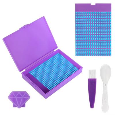 DIY Craft Flip Top Diamond Painting Tray Embroidery Beading Plates Beads Sorting Storage Tray with Stopper Plastic