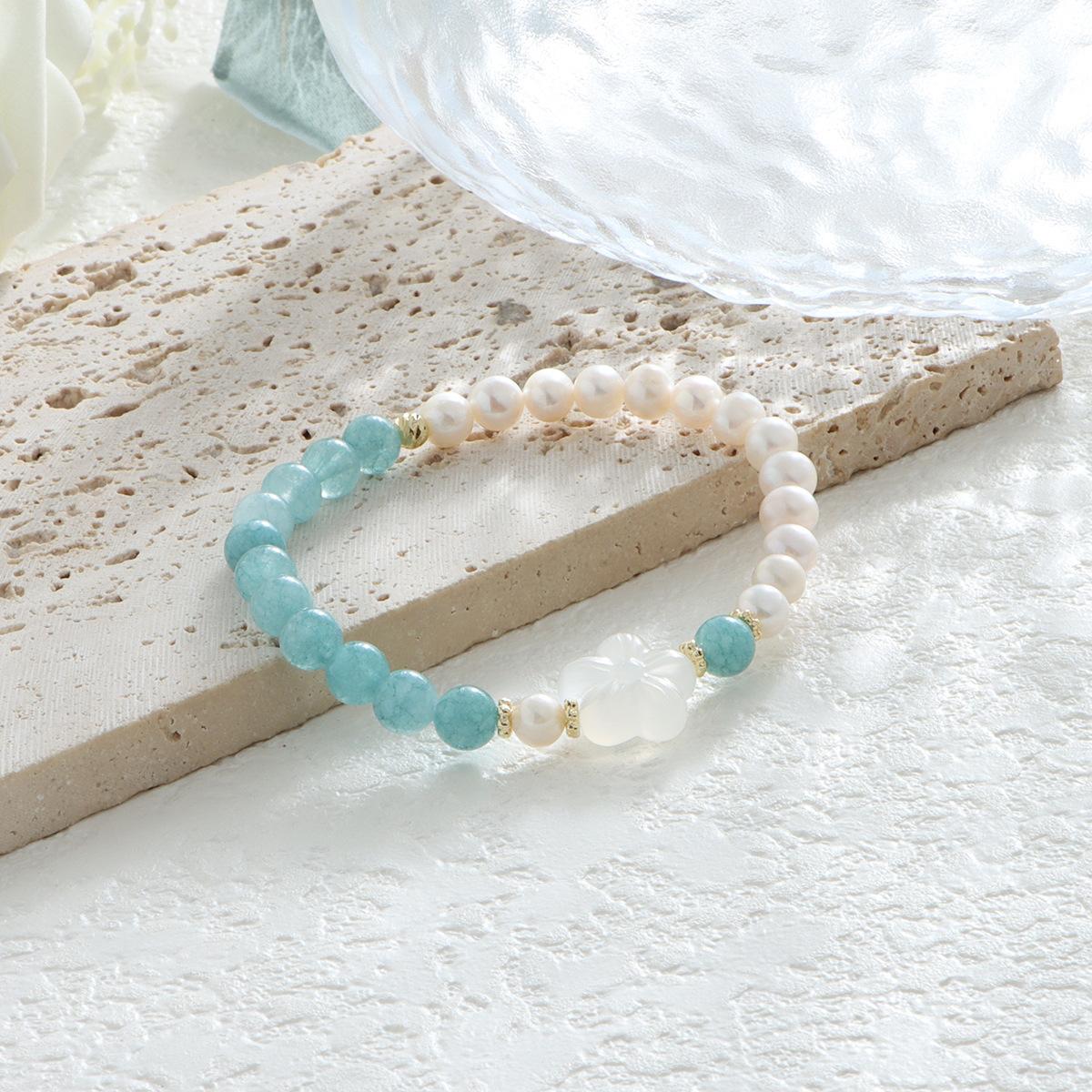 Браслет из натурального пресноводного жемчуга, браслет из натуральных камней, браслет с кристаллами Фулу Шоушань, браслет дофамин, украшения дофамин.