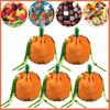 New Halloween Pumpkin Candy Bag Orange Festival Decoration Gift Bags Velvet Party Decor Trick Or Treat Kids