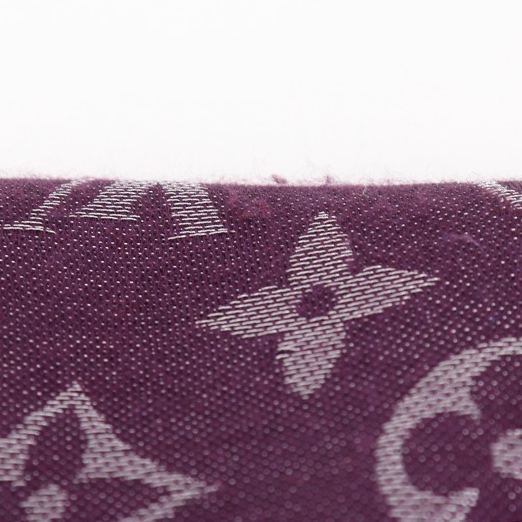 LOUIS VUITTON Monogram Shine Stall 410460 purple silk Women Used
