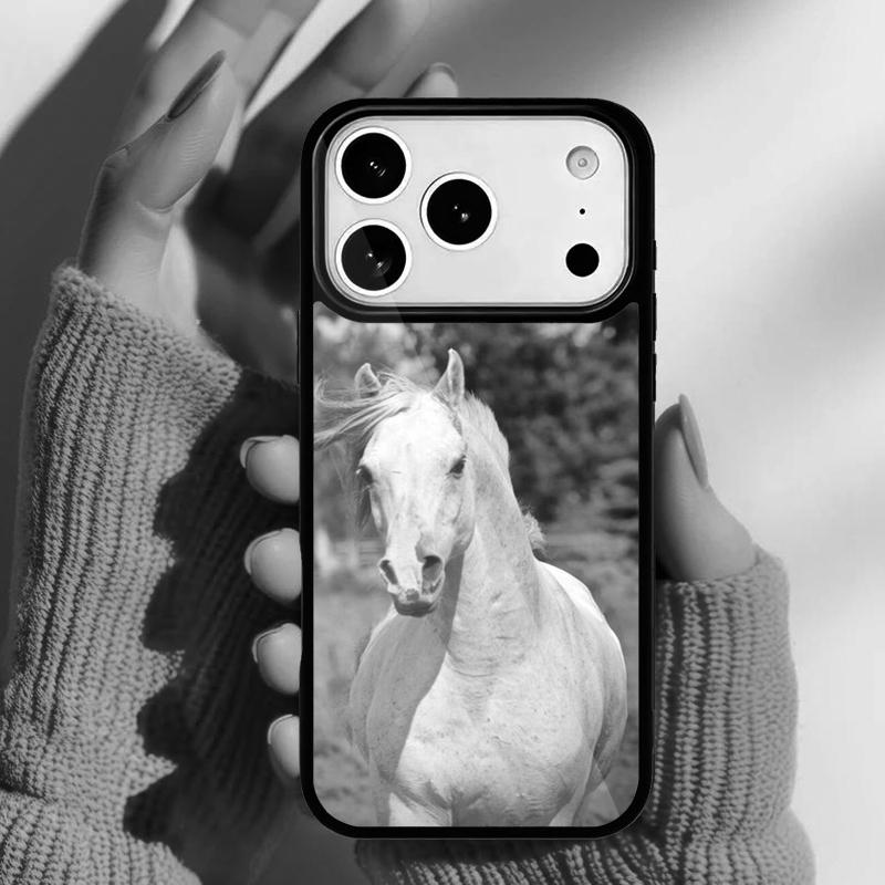 Handsome Horse Animal Phone Case for iPhone 17 16 15 14 13 Pro Max Back Cover for 12 11 Pro Coque
