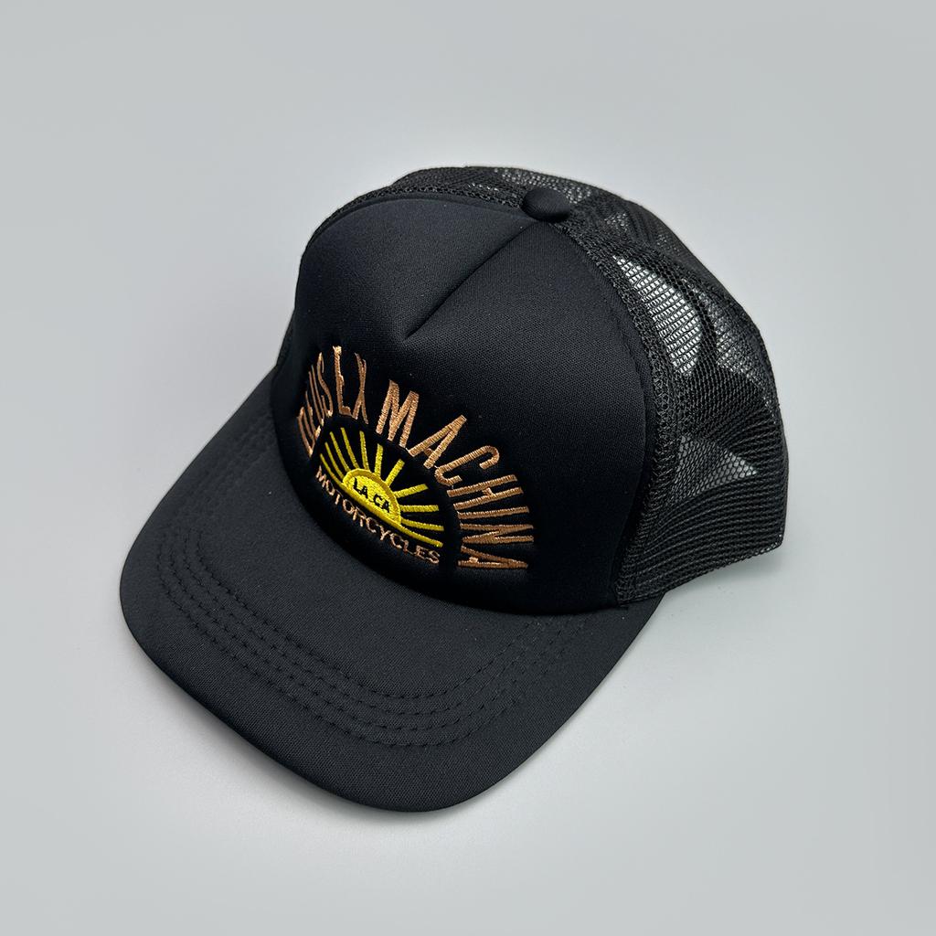 Vintage American Embroidered Letter Baseball Cap Men'S And Women'S Shade Mesh Personalized Truck Hat