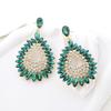 Modern Drop Earrings With Sparkling Rhinestones For Elegant Evening Wear Women