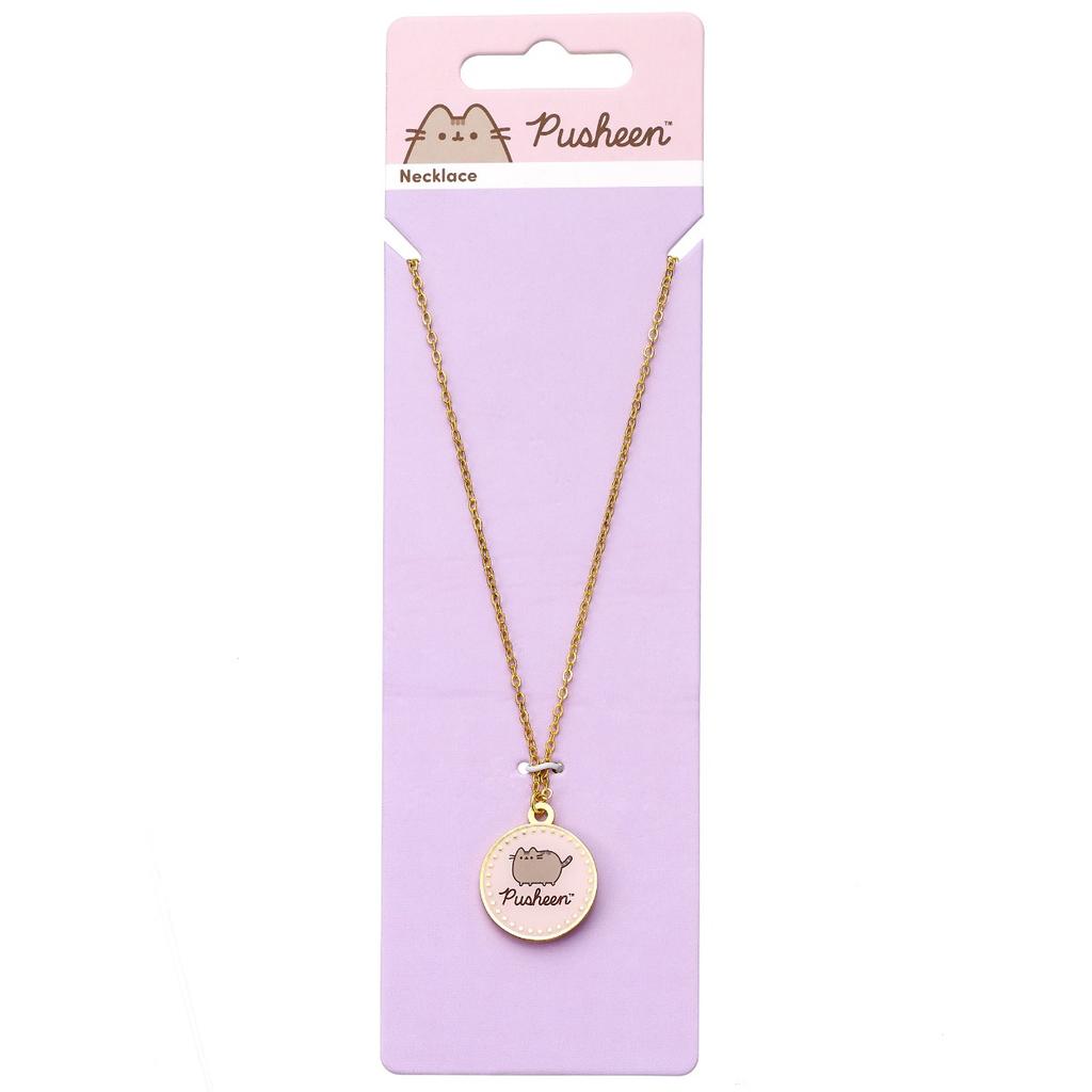 Pusheen the Cat Pink Name Necklace