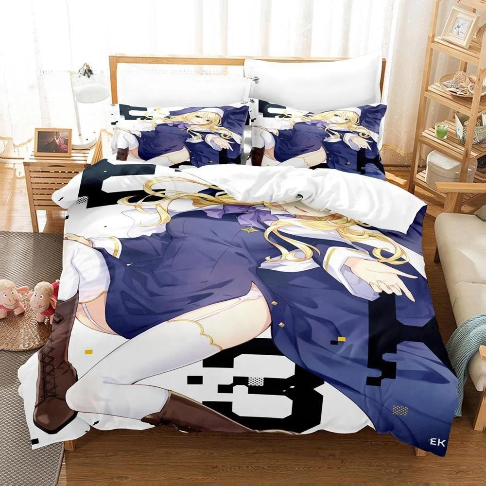 3D Print Anime Bed Sheet Set Anime Engage Kiss Bedding Set Single Twin Full Queen King Size Bed Set Teenager Bedroom