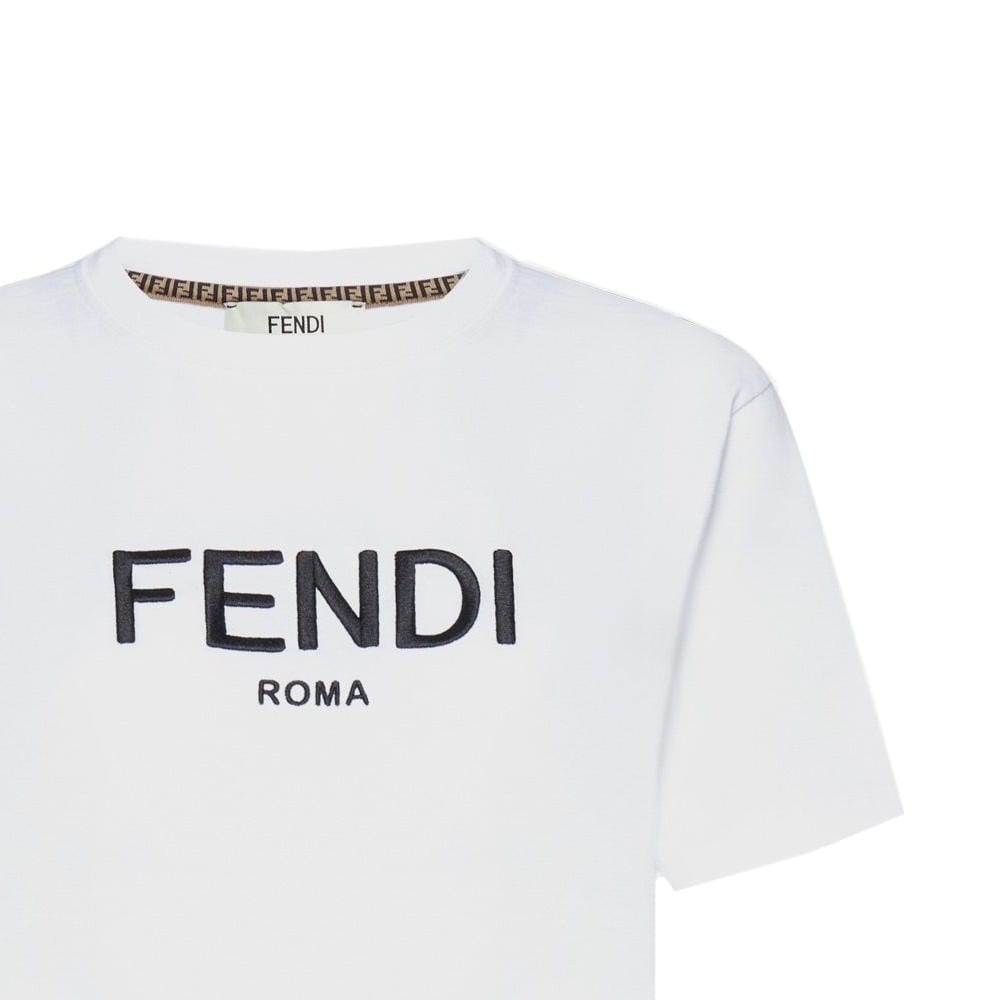 Fendi SS23 T Shirt Women's White FS7254ALCAF0ZNM
