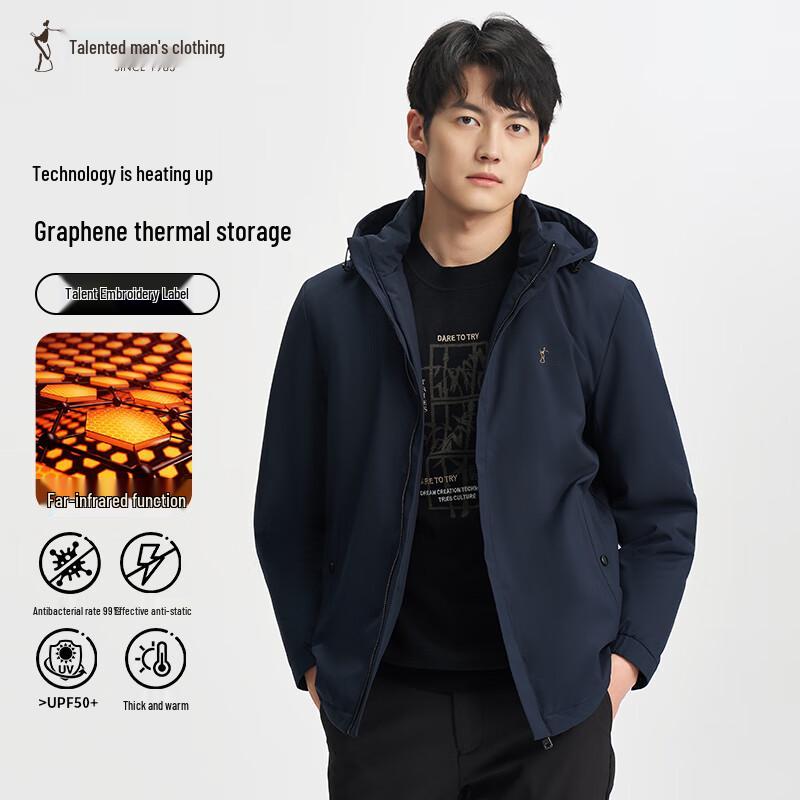 TRIES Men's Graphene Detachable Hood Jacket