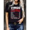 VIRGO Print Women Crew Neck T-Shirt, Casual Short Sleeve T-Shirt for Spring & Summer