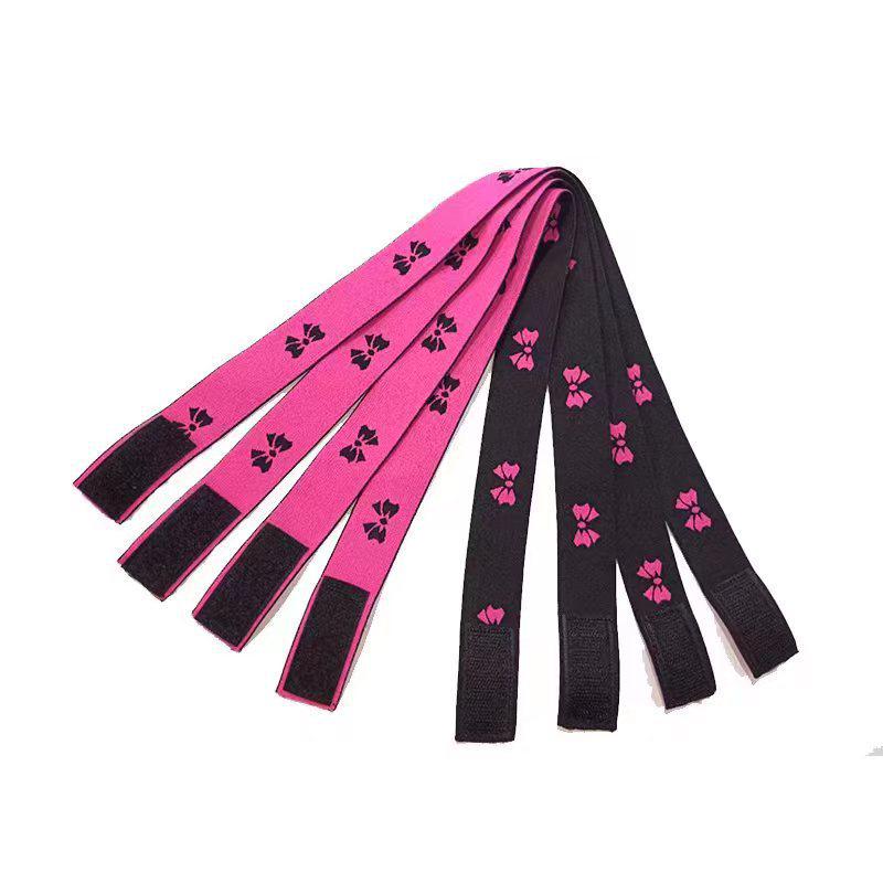 Butterfly Rose Hair Tie Wig Fix Band - Black, Gold, Silver, Purple Velcro Band