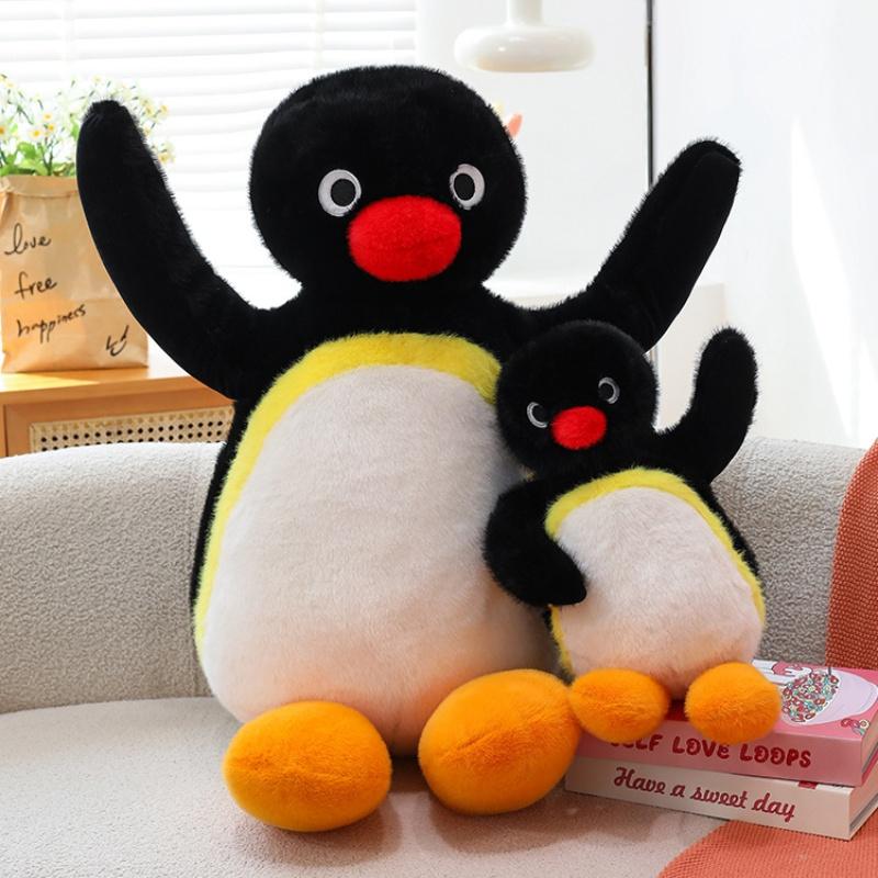45/60/85cm Pingüino articulado Peluche Pingu Pingüino Kawaii Muñeco de Peluche Animal de Dibujos Animados Lindo Decoración del Hogar Regalo de Cumpleaños para Niño