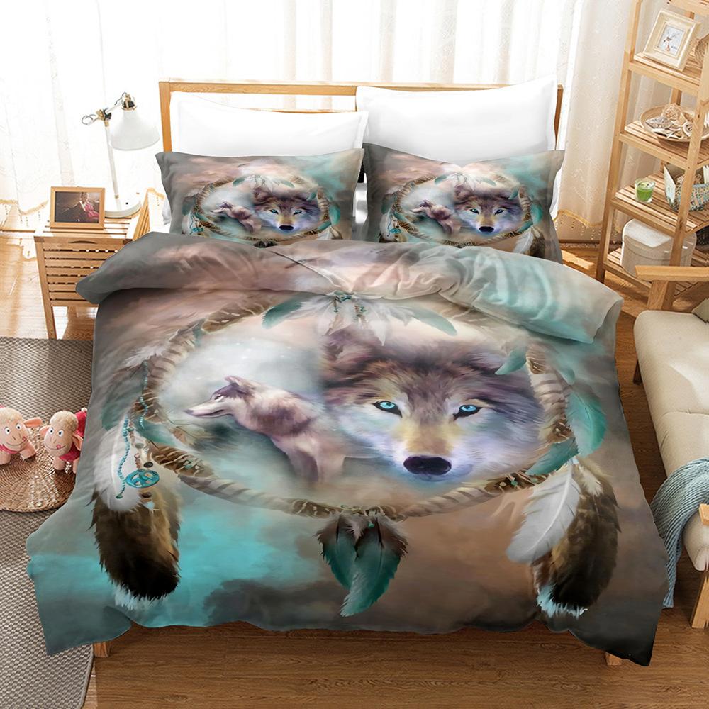 3D Digital Printing Bed Three-Piece Wolf Print Kit