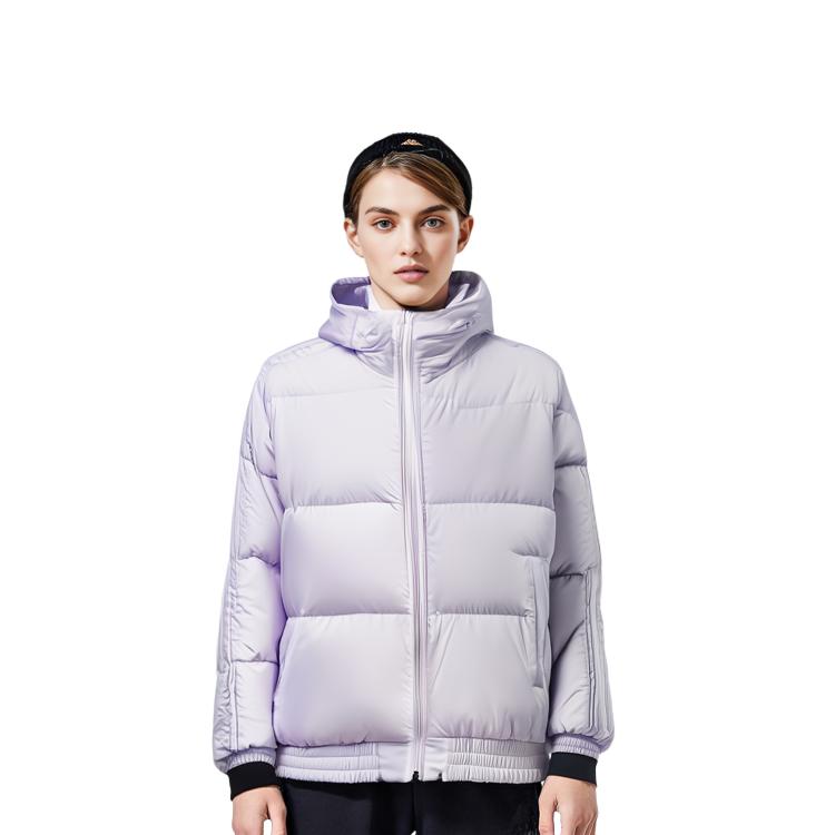 Adidas Neo Outdoor Warm Windproof Casual Sports Down Jacket Winter Women Jacket Purple GJ8825