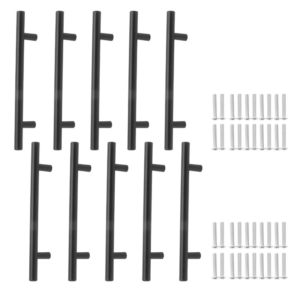 10pcs Zinc Alloy Drawer Pull Han Stainless Steel Cupboard Handle Durable T Handle  Bedroom