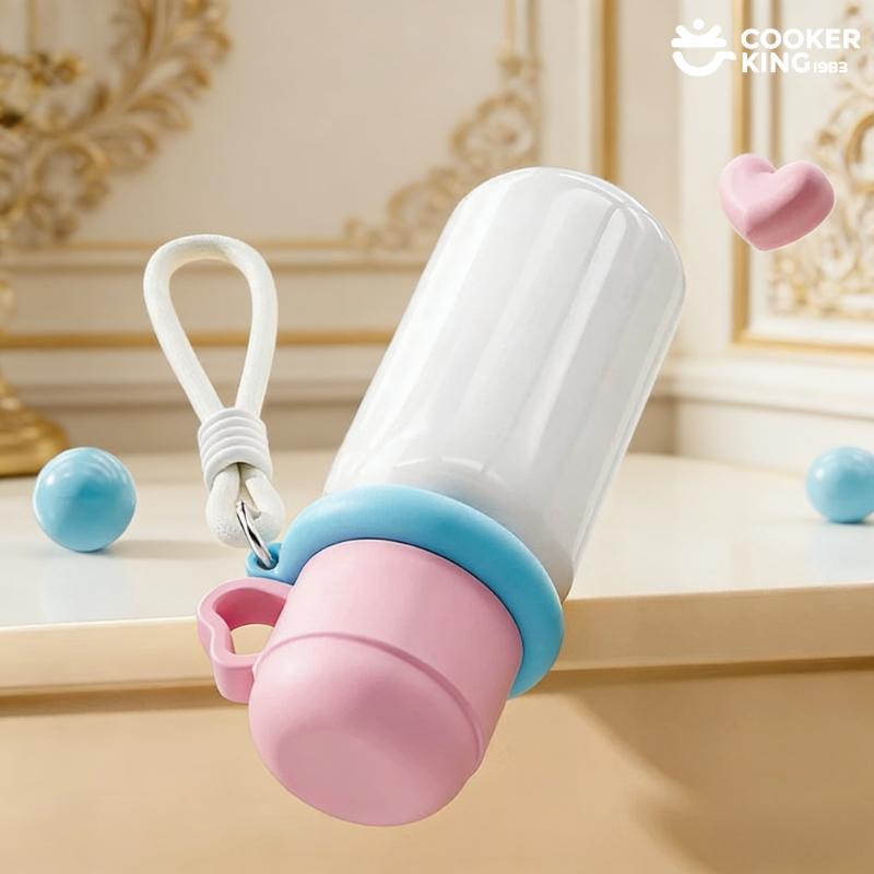 480ML 316/304 Stainless Steel+PP Children's Vacuum Cup with Straw Thermos Bottle Thermos Thermos Pot for Hot Food