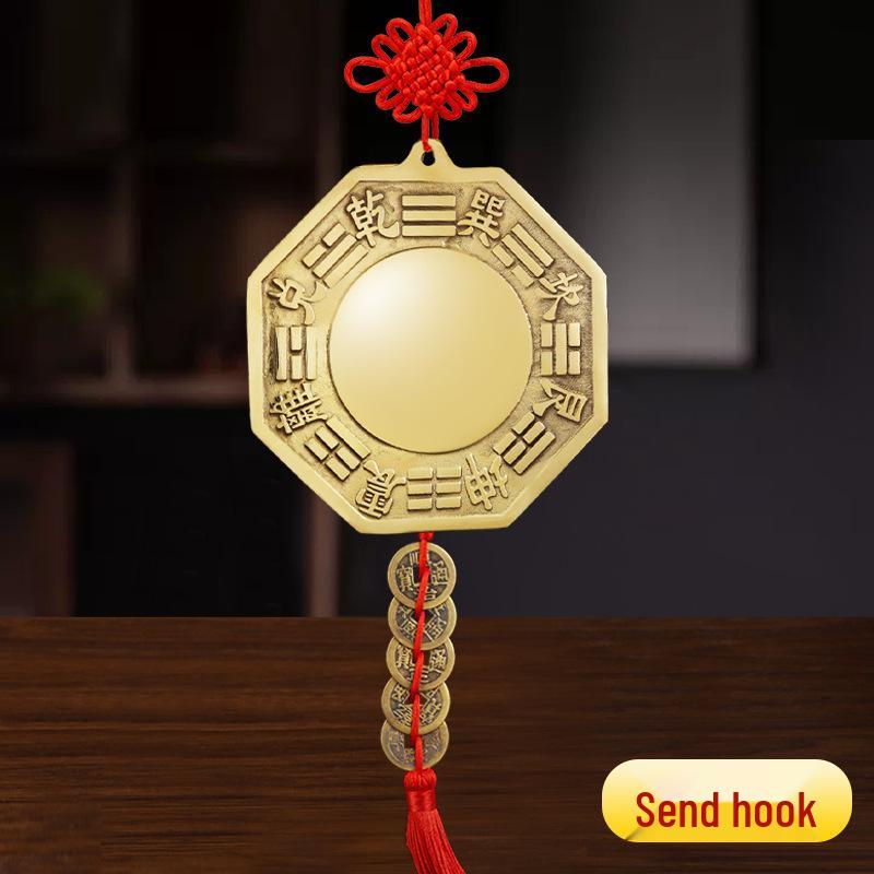 Bagua Mirror: Convex Tai Chi Brass Mirror for Home, Entrance, Living Room & Desktop Decor