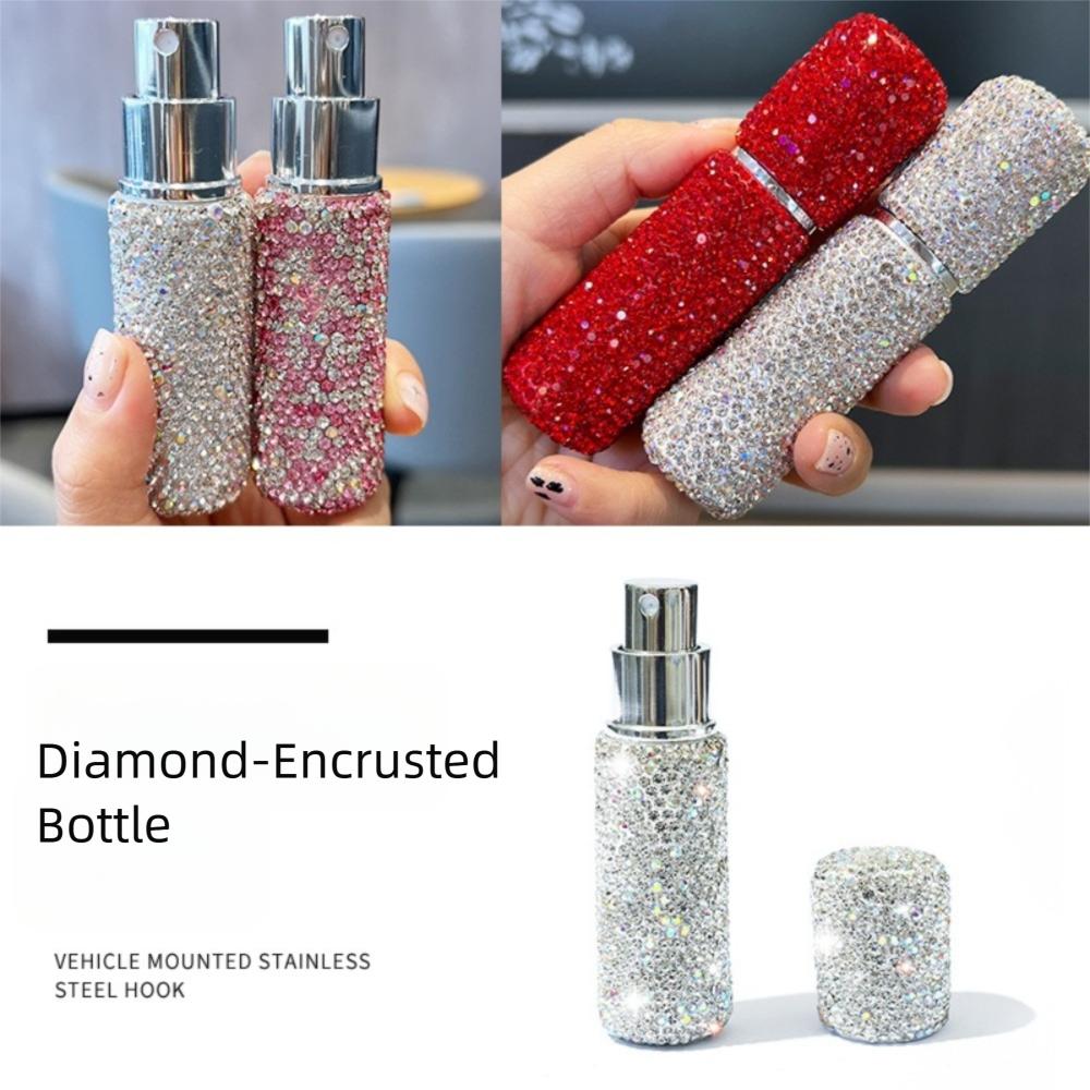 New 10ml Perfume Bottle Full Rhinestone Portable Refillable Bottles Empty Glass Storage Container Makeup Tool