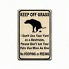 Keep Off Grass Metal Sign 8x12 Inch Outdoor Warning Lawn Decor No Dogs Pooping