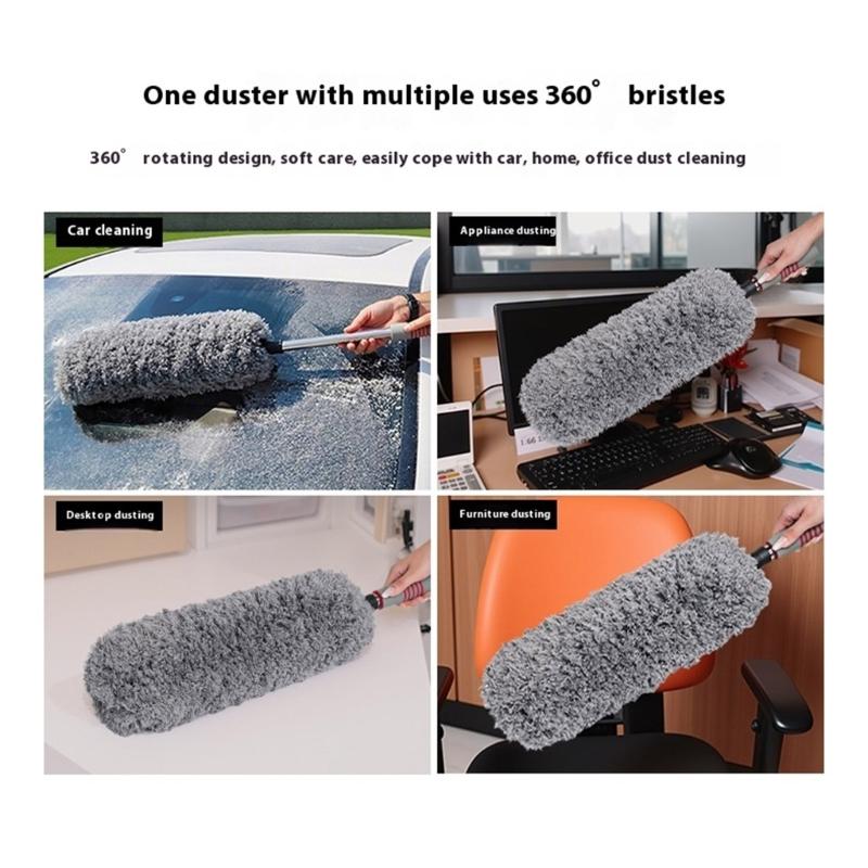 Washable Gentle Automotive Cleaning Brush Removes Fine Particles Ergonomic Grip Lightweight Build For Quick Dust Removal