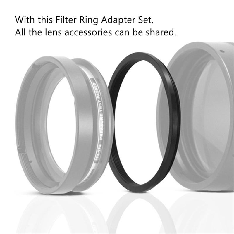 9pcs Camera Lens Filter Step Up &amp; Down Ring Adapter Set 37-82mm 82-37mm For Canon Nikon Fujifilm Dslr Lenses
